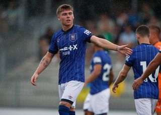 Ipswich squad for 2024/25 VILLACH, AUSTRIA - JULY 20: Leif Davis of Ipswich Town during the friendly match between Ipswich Town and Shakhtar Donetsk at Sportzentrum Landskron on July 20, 2024 in Villach, Austria. (Photo by Timothy Rogers/Getty Images)