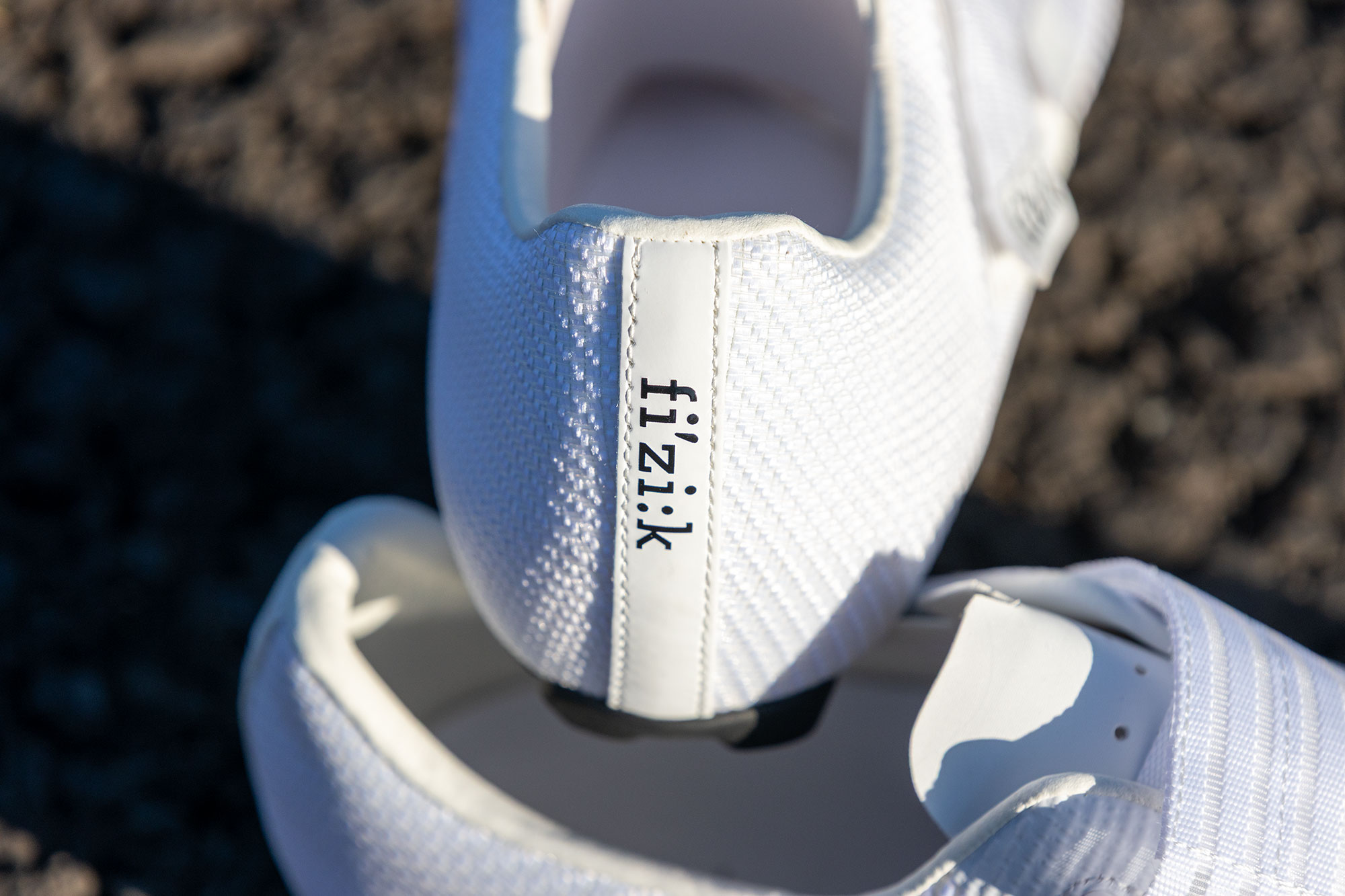 Fizik Powerstrap Aeroweave shoe heel.