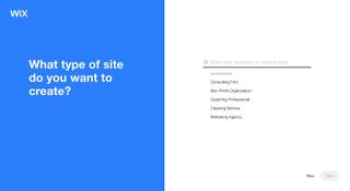 Wix's question about site type