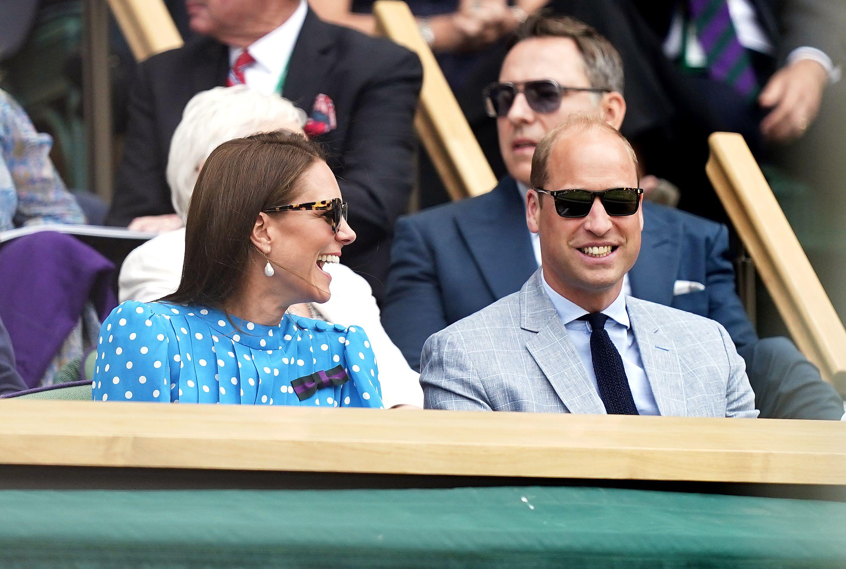 Wills and Kate in the Royal Box at Wimbledon