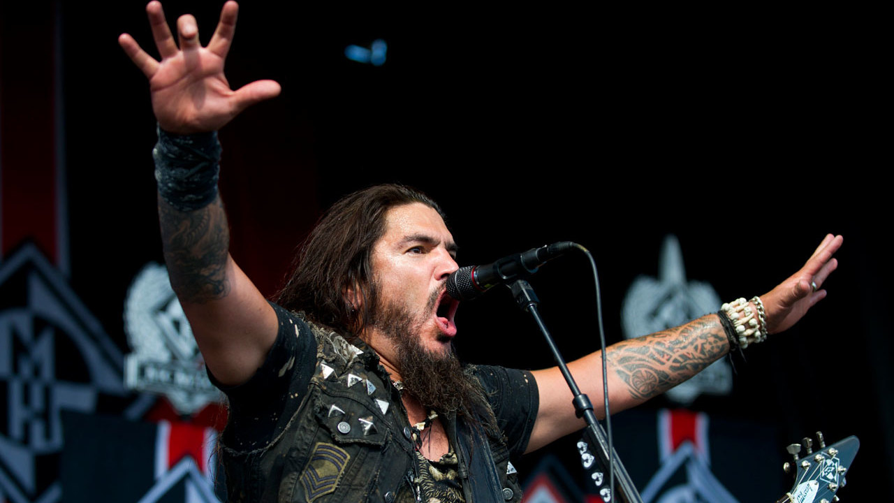 Machine Head frontman Robb Flynn at Dallas Rockstar Energy Mayhem Festival, 2013