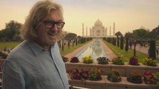 Hanging out at the Taj Mahal in episode 2.
