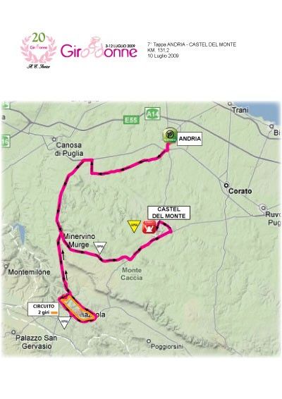 Giro Donne 2009 stage 7 map