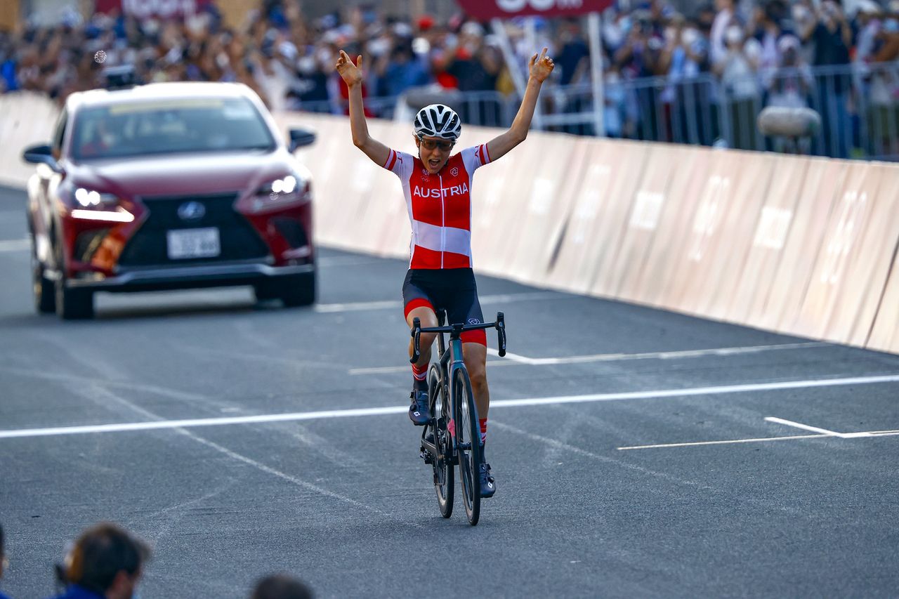 Tokyo 2020 Olympic Games - Olimpiadi Tokyo 2020 - Men's Road Race - Musashinonomori Park - Fuji Internetional Speedway 234 km - 24/07/2021 - Anna Kiesenhofer (AUT) - photo Luca Bettini/BettiniPhoto&Acirc;&copy;2021