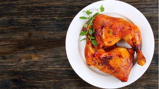 A plate of chicken