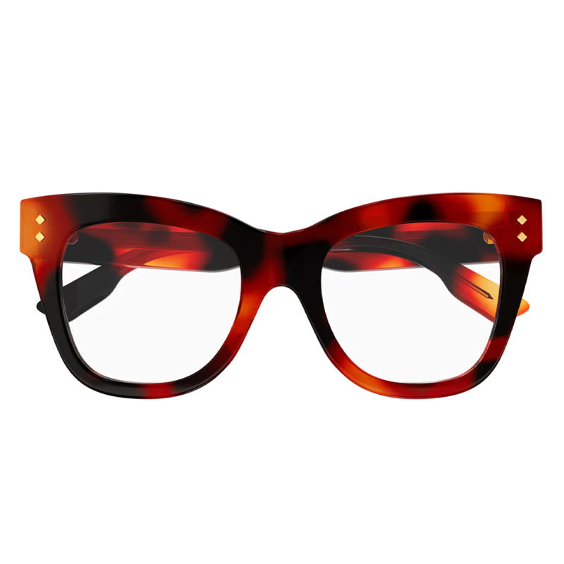 Gucci oversized eyeglasses in havana tortoiseshell
