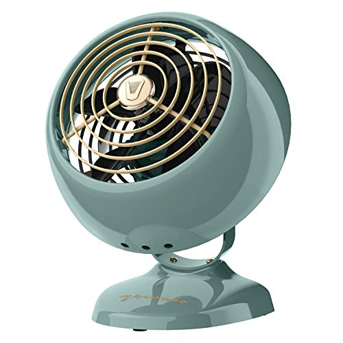 Vornado Vfan&amp;trade; Mini Fan, Classic Vintage Fan, Retro Metal Air Circulator, for Desk &amp;amp; Bedside, 2 Speeds, Adjustable Tilt, Personal Cooling With Targeted Airflow, Quiet Fan, Green