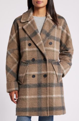 Plaid Double Breasted Coat