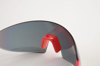 Image shows the nose piece of the some of the best cycling sunglasses