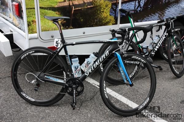 Omega Pharma-QuickStep trainee Jeroen Hoorne is racing the USA Pro Challenge aboard a Specialized Tarmac SL3 Pro.