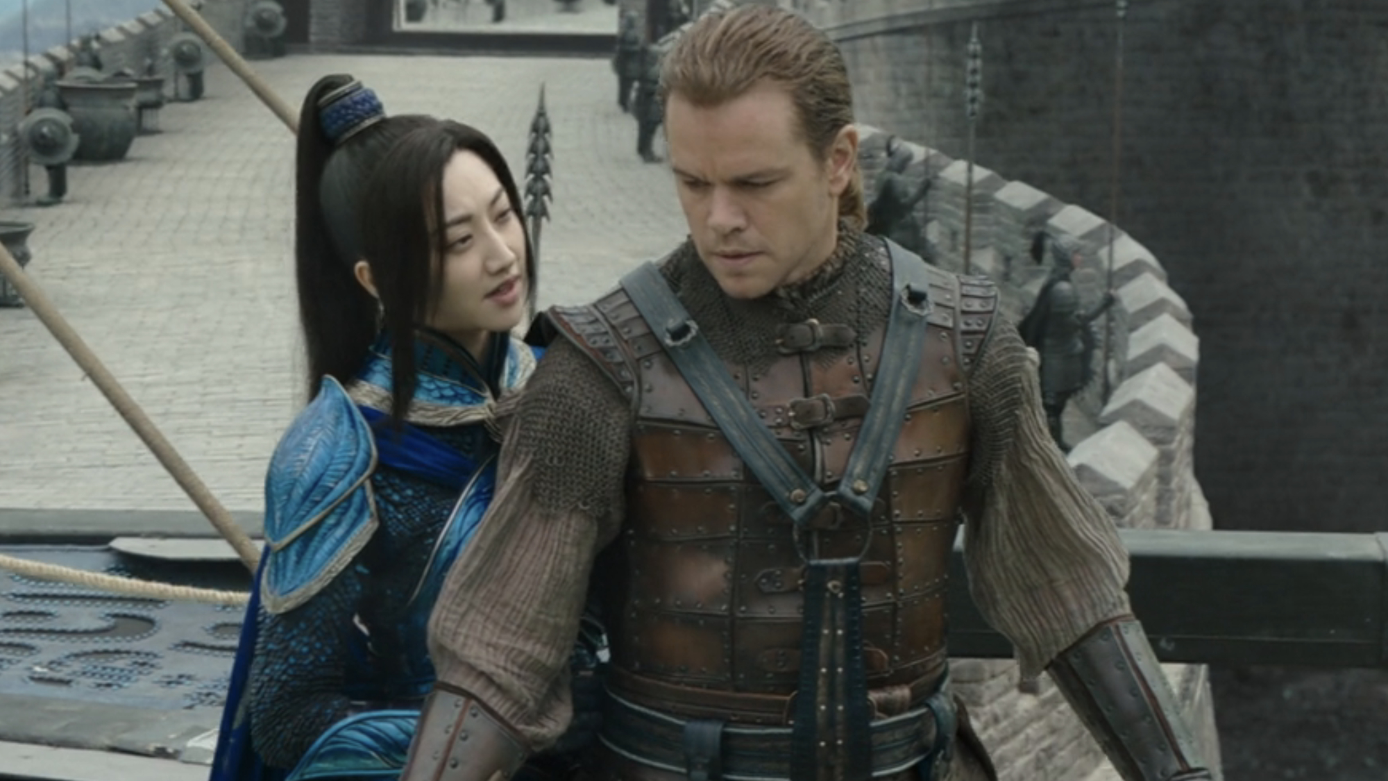 Jing Tian and Matt Damon star in The Great Wall.