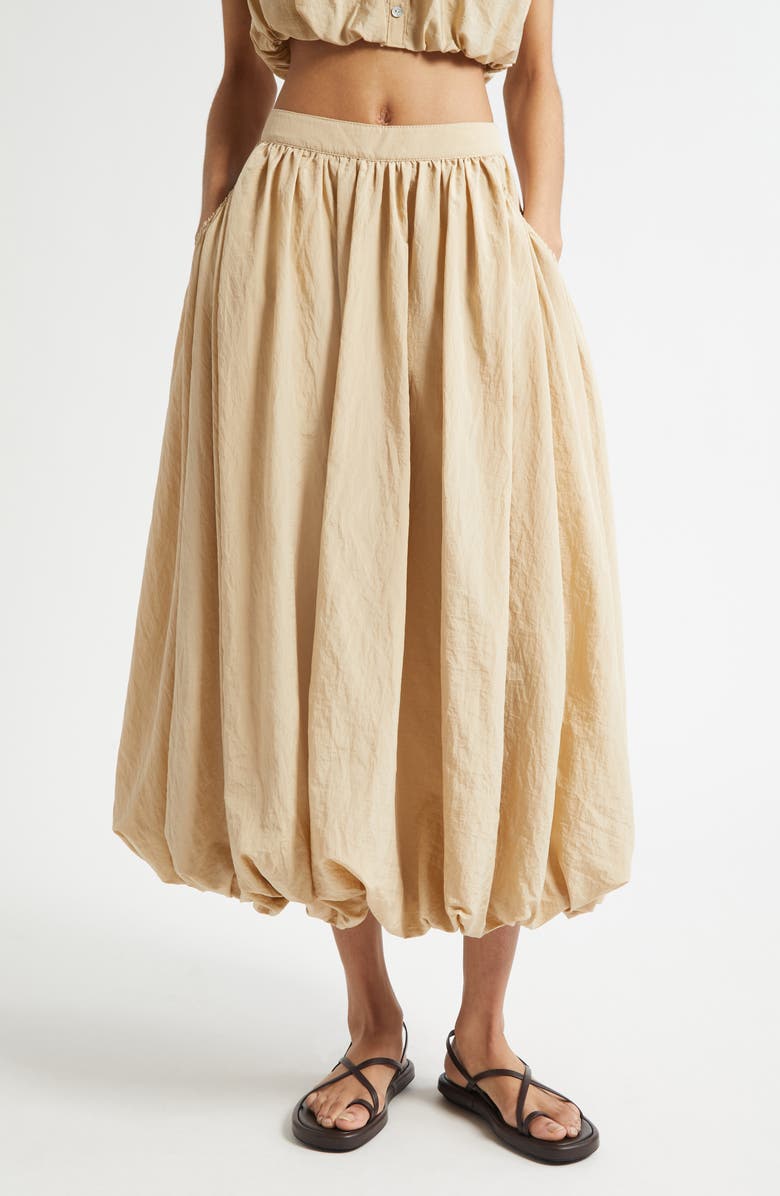 Allinae Bubble Hem Nylon Skirt