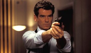 Die Another Day James Bond aims his gun