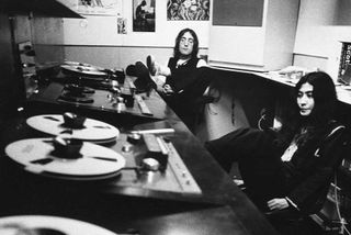 John Lennon and Yoko Ono during the sessions for The White Album