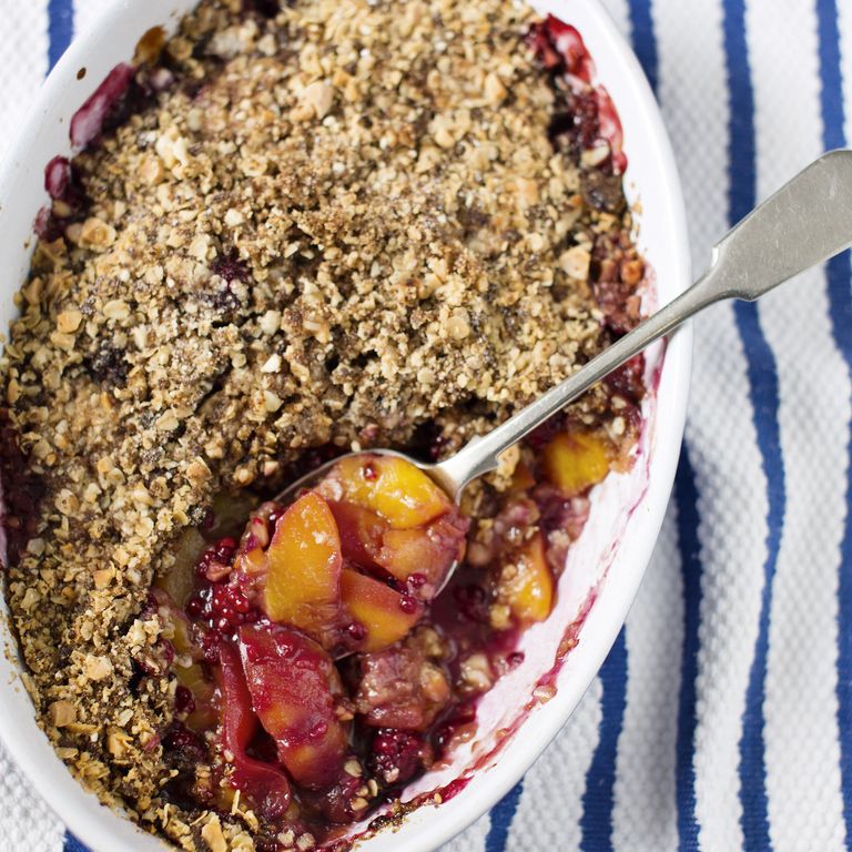 Photo of Peach and blackberry crumble
