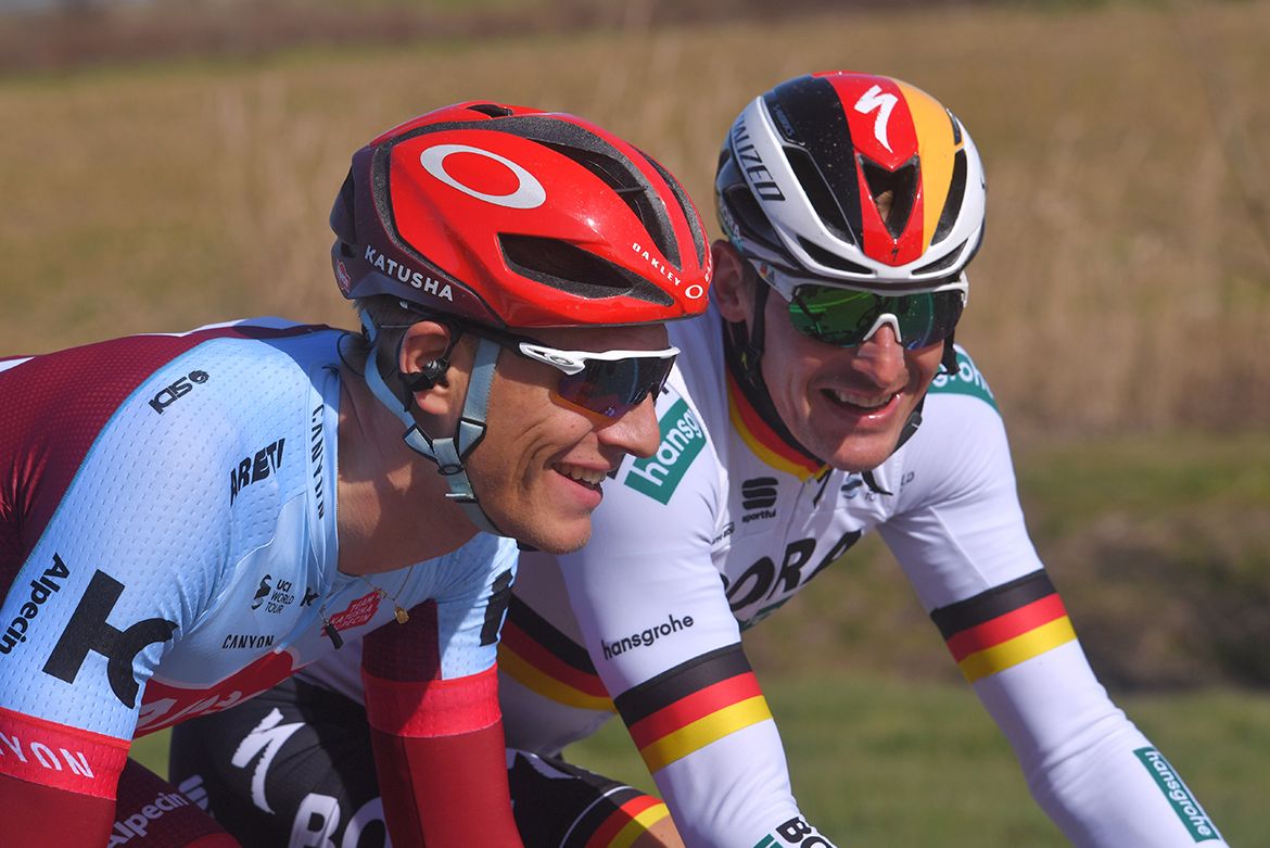 Marcel Kittel and fellow German Marcus Burghardt