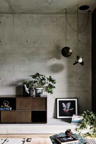 a concrete room