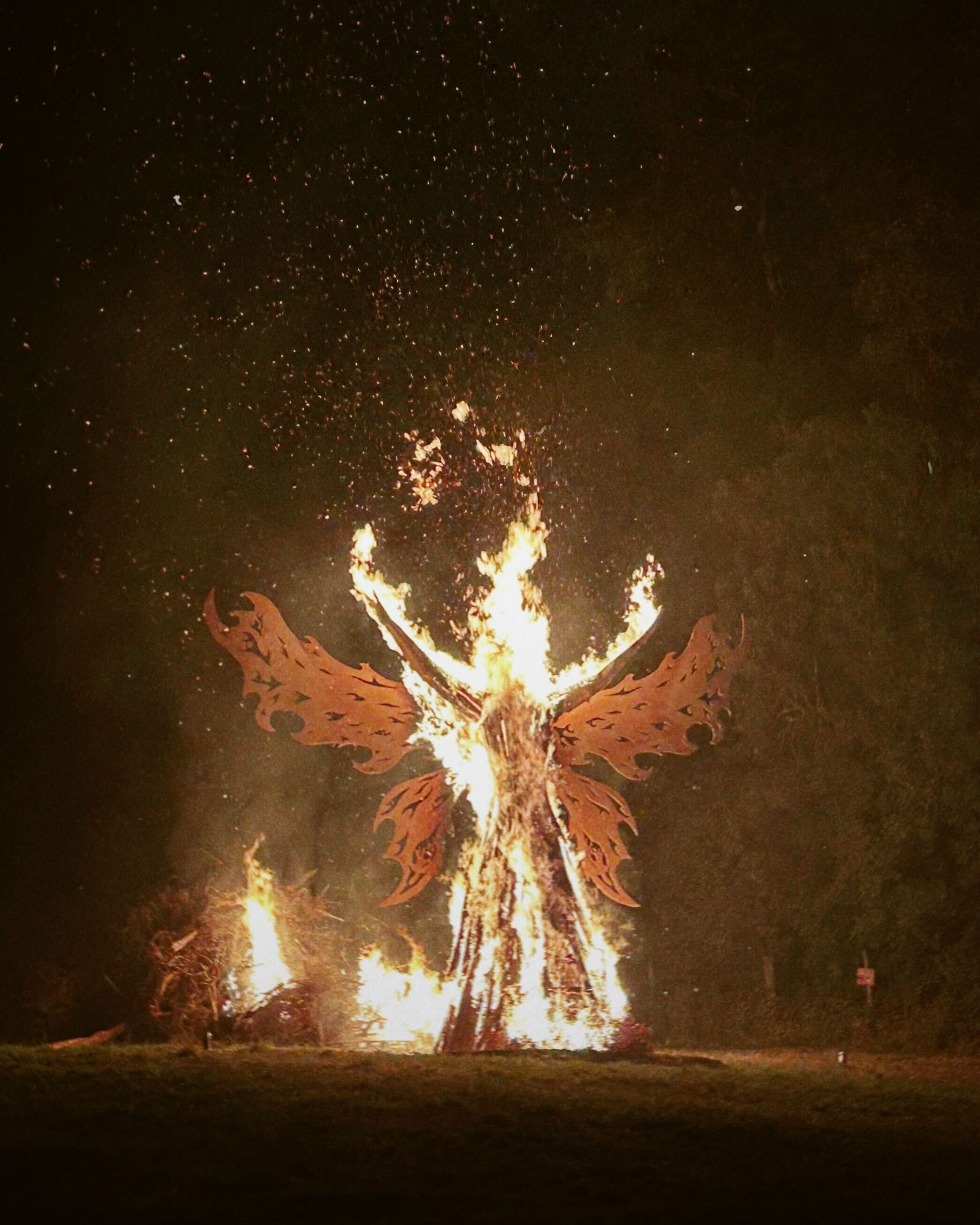 Effigy burn at Glastonbury 2025