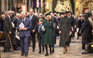 royal family at Prince Philip's memorial service