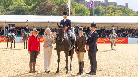 Laura Nicholson and Absolutely Lovely in The Count Robert Orssich Hack Championship at Royal Windsor Horse Show