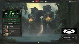 Diablo 4 Vessel of Hatred start up screens