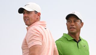 McIlroy and Tiger stare on after hitting their tee shots