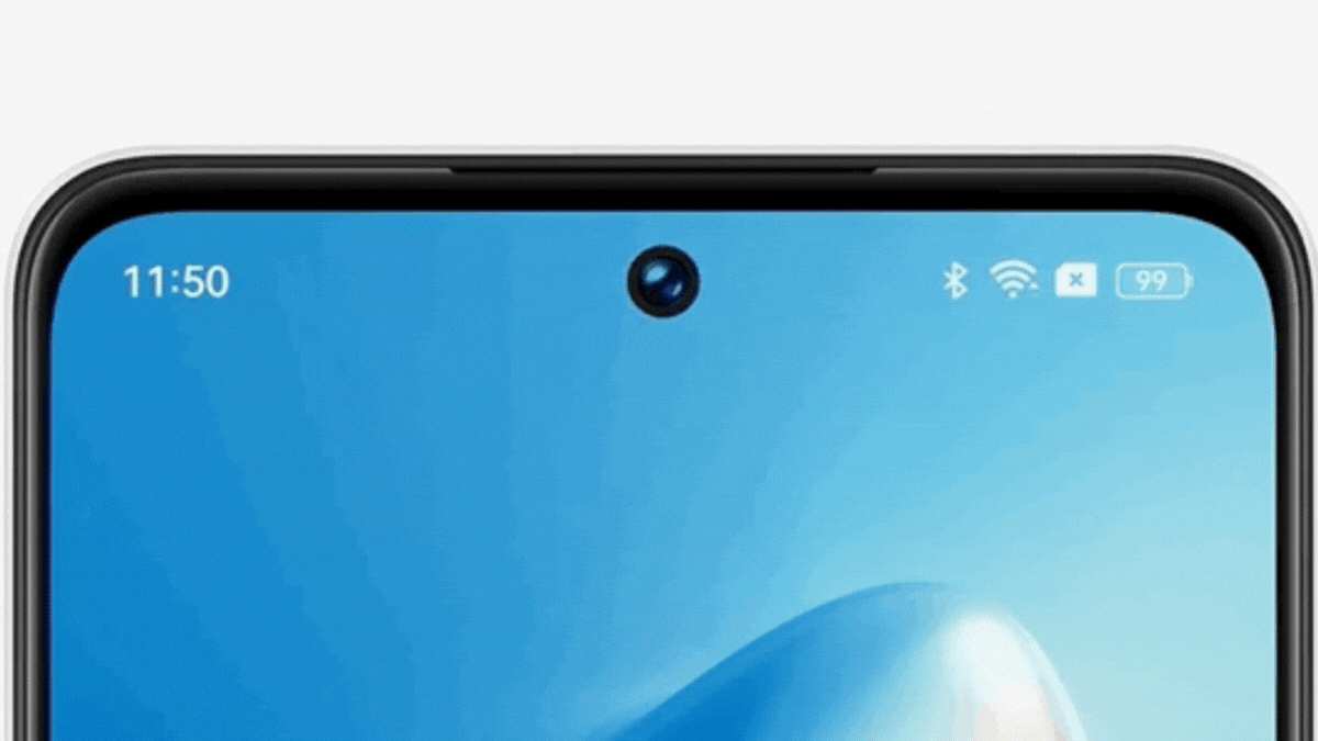 Mini Capsule on Realme C55 expands and shrinks on green screen