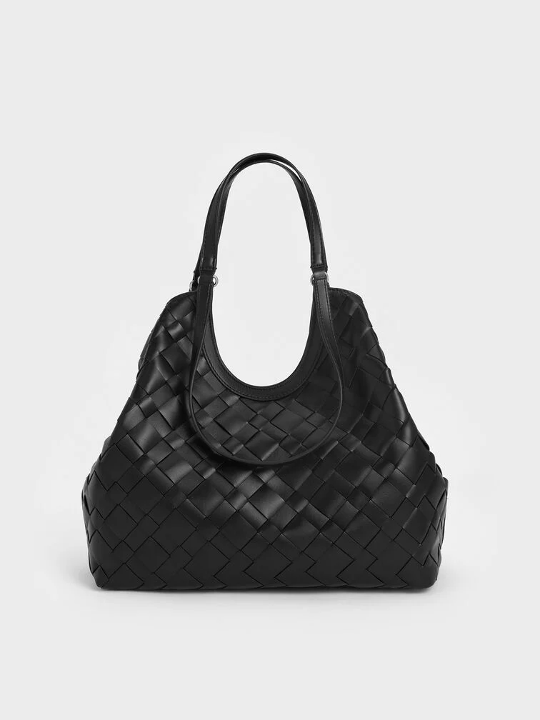 Charles & Keith, Ivette Woven Tote Bag