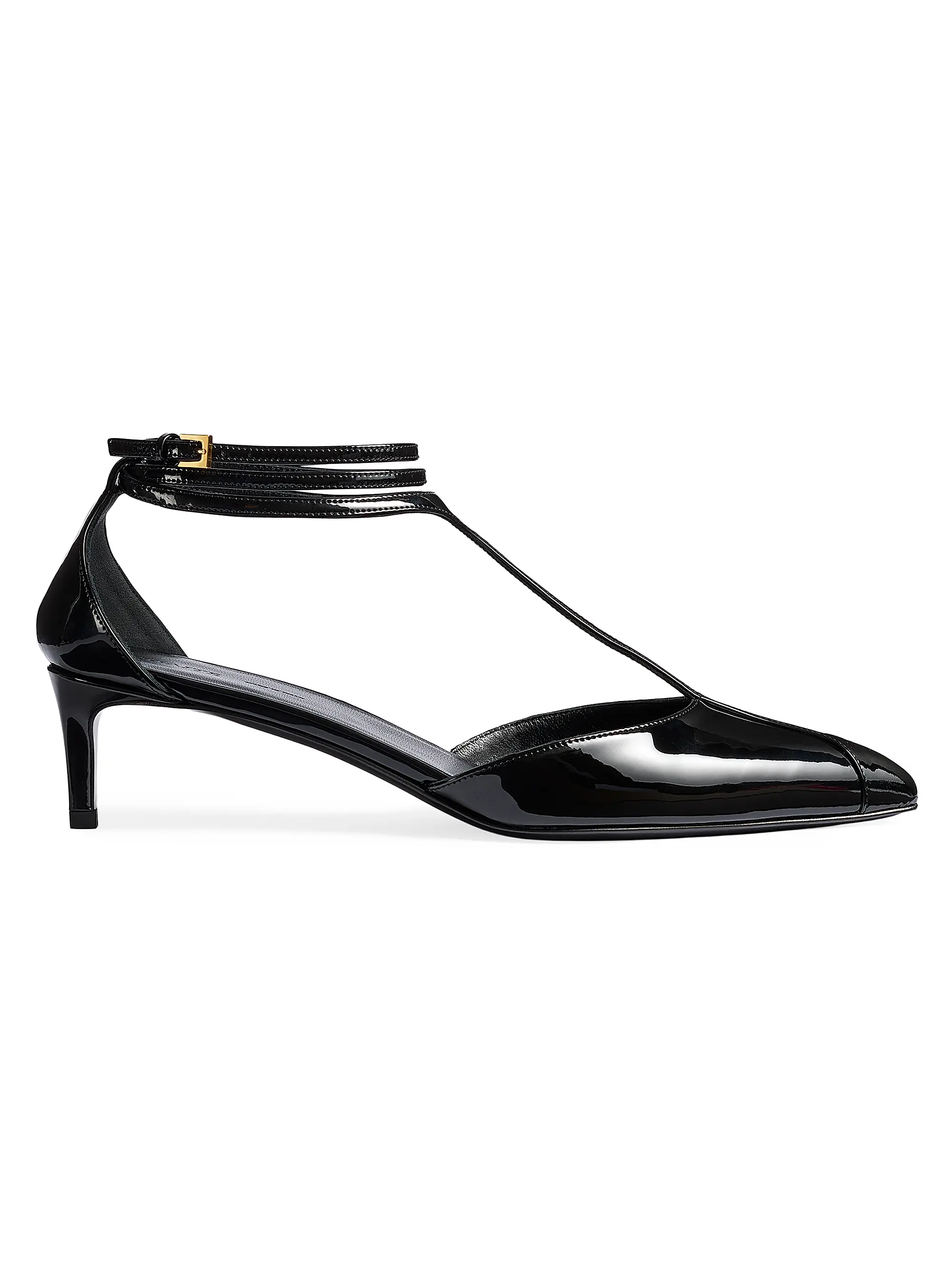 Mia 45mm Leather T-Strap Pumps