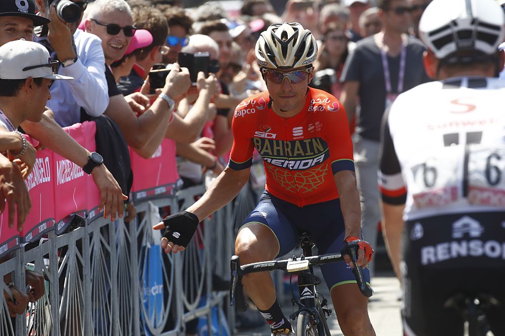 Domenico Pozzovivo (Bahrain-Merida) at the start of stage 18 at the Giro d'Italia