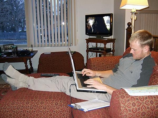 Kenneth gets some work in