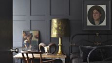 Railings by Farrow & Ball in a dark academia style bedroom