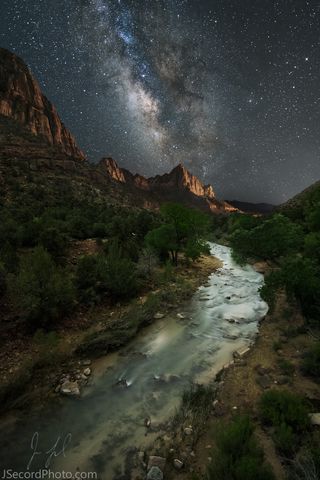 Milky Way Over Zion National Park in Utah