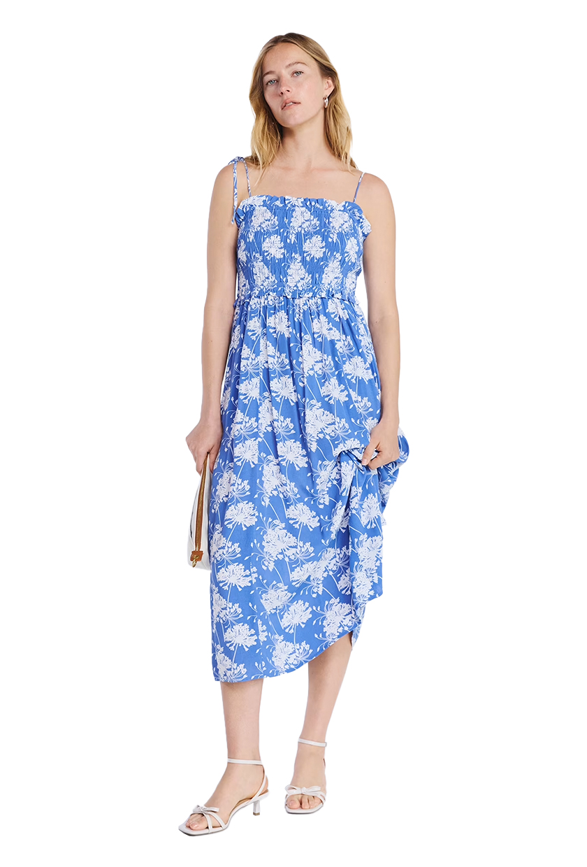 Free Assembly, Smocked Peplum Maxi Dress