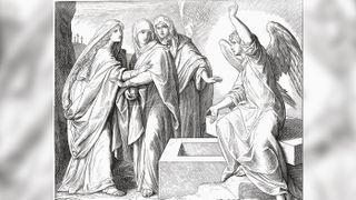 The women at Jesus' tomb.