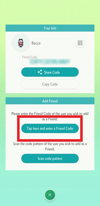 Pokemon Home Enter Friend Code
