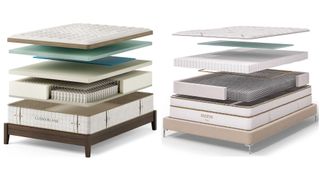 Layers inside the Saatva Classic and Cloverlane mattresses