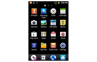 Samsung Galaxy Player 3.6 Homescreen