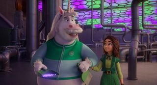 Will meeting a unicorn bring luck for Sam Greenfield (voiced by Eva Noblezada)?