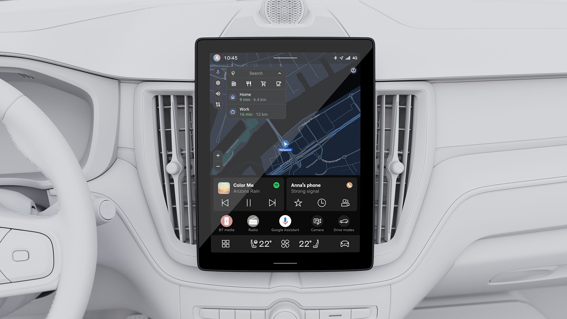 Inside the XC60, the interface shows Volvo's close relationship with Google