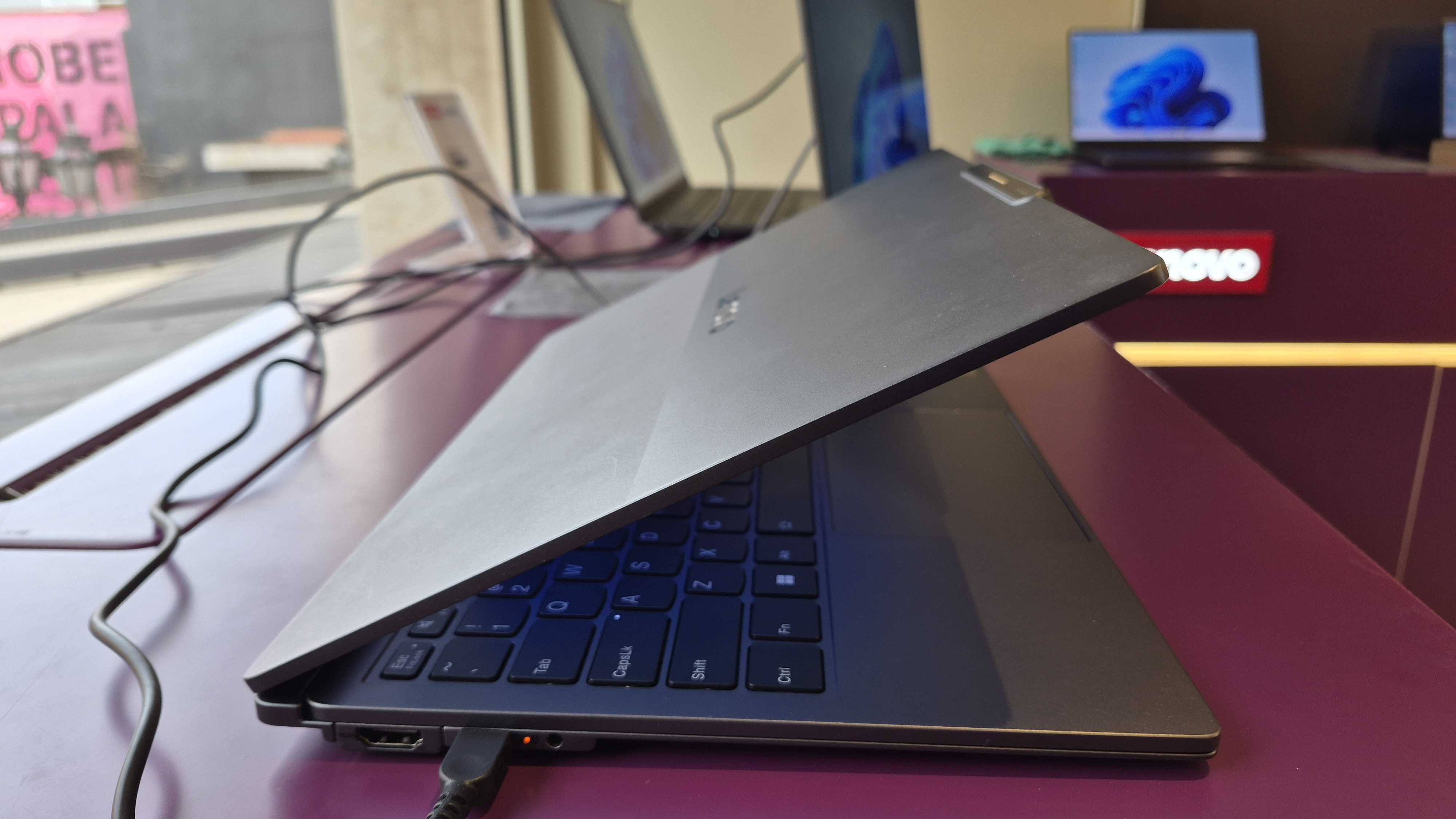 Lenovo ThinkBook Modular AI PC proof of concept pictured at MWC 2026 in Barcelona, Spain.