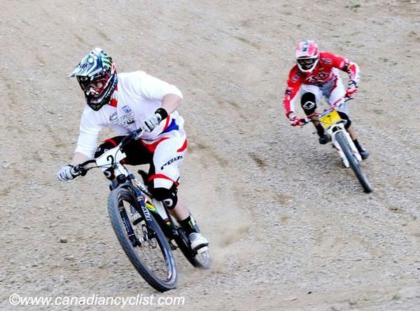 Jared Graves (Yeti Fox Shox Factory Race Team) and Joost Wichman (RSP 4 Cross Racing Team).