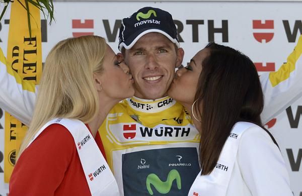 Rui Alberto Faria Da Costa (Movistar Team) on the podium