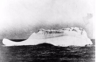 A purported photo of the iceberg that sank the Titanic.