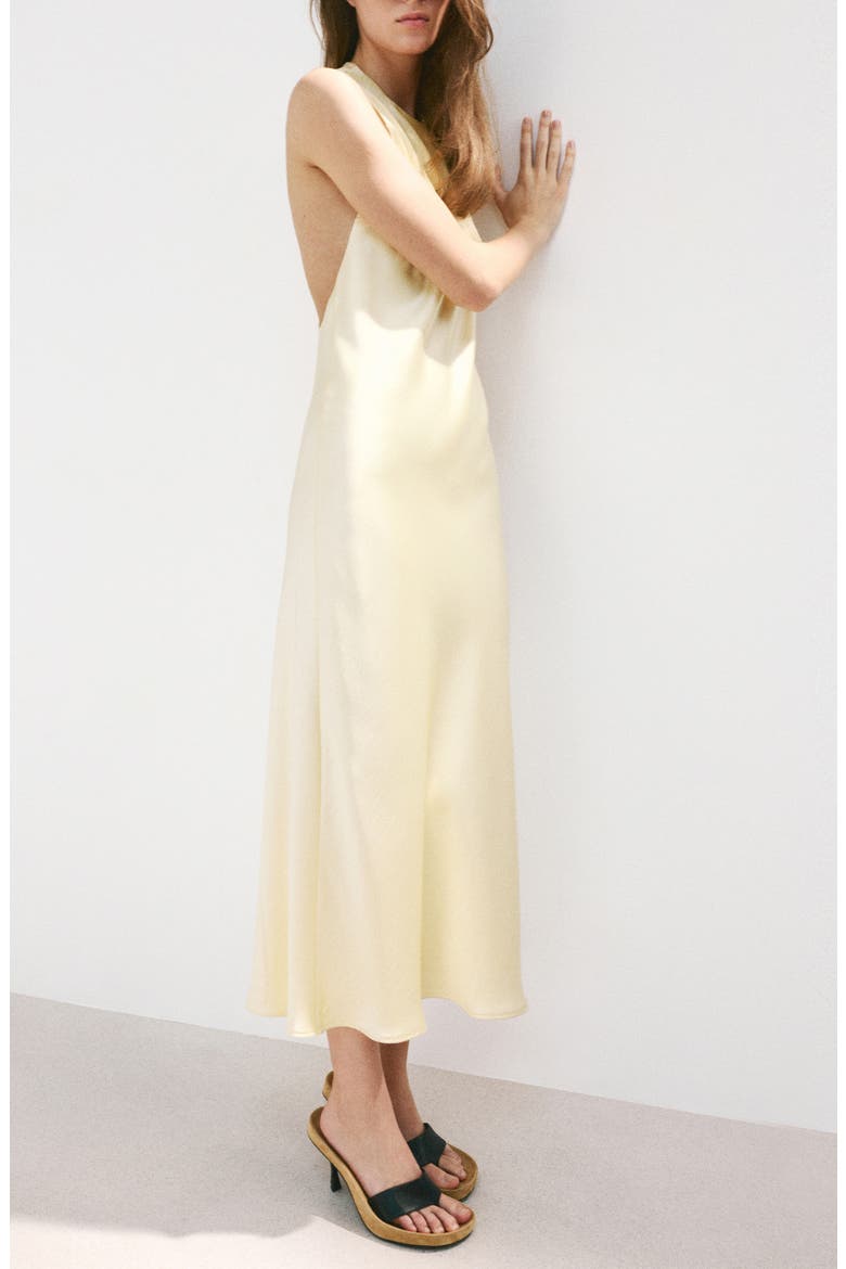 Satin Open Back Dress