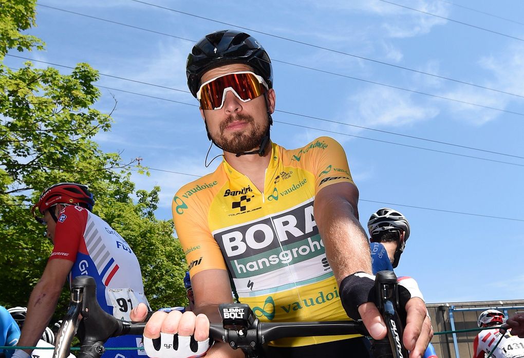 Peter Sagan in yellow at Tour de Suisse