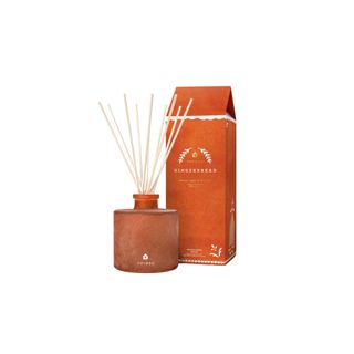Thymes Petite Gingerbread Diffuser in an orange bottle and packaging