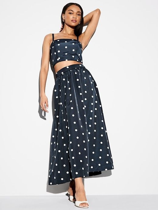 The Occasion by Old Navy High-Waisted Taffeta Midi Skirt