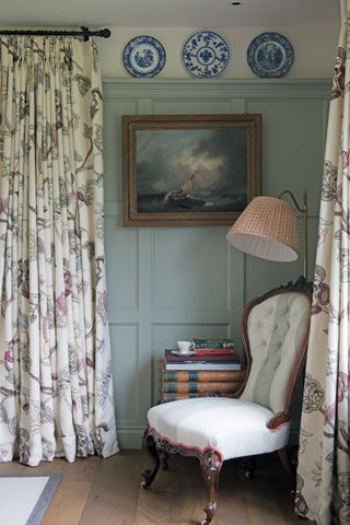 chair arts and crafts panelled room