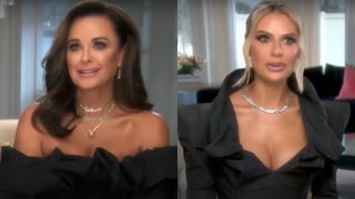screenshots of Kyle Richards and Dorit Kemsley in The Real Housewives of Beverly Hills